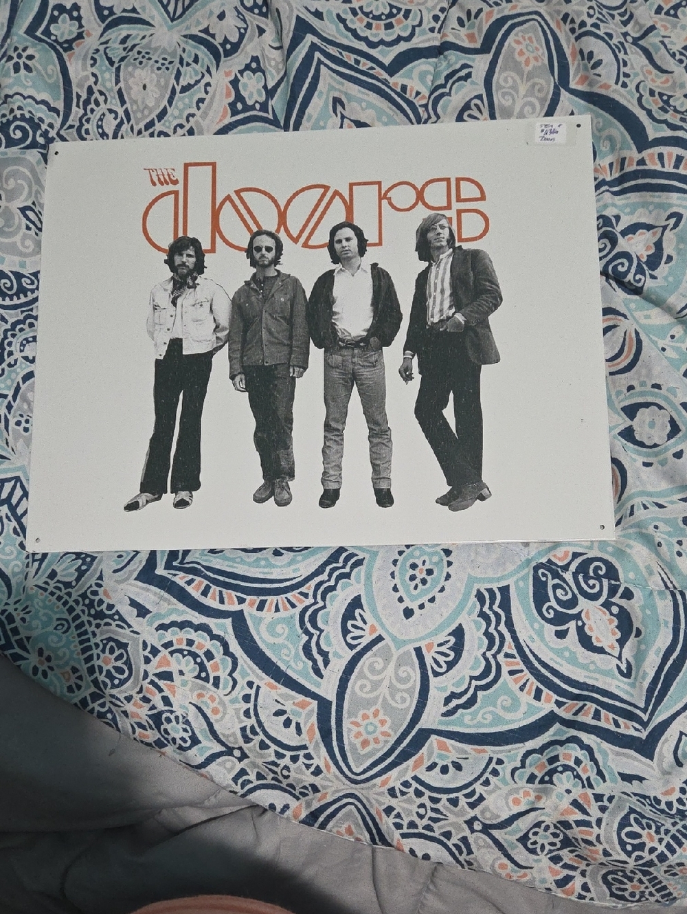 The Doors Band Poster - White with Orange Logo